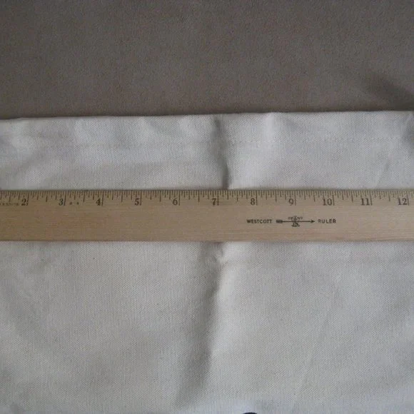 Koio Shoe Dust Bag Ivory Natural Cotton Canvas Storage Bag 13 1/2" x 16" - Picture 7 of 8